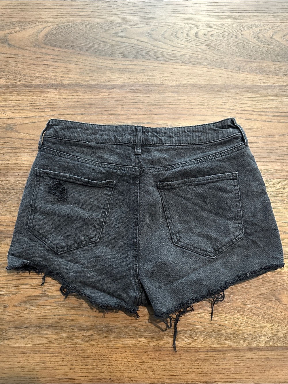 SO Black Distressed Women's Denim Shorts - Picture 3 of 3